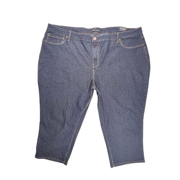 A3 Denim Capris Womens Plus Size 26W Constructed Waist High Rise Cropped Jeans - Picture 6 of 14